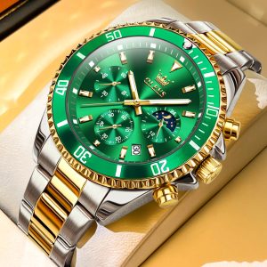 OLEVS Watches for Man 2870 Golden Green