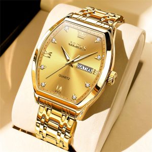 OLEVS Watches for Man 5528 Golden White
