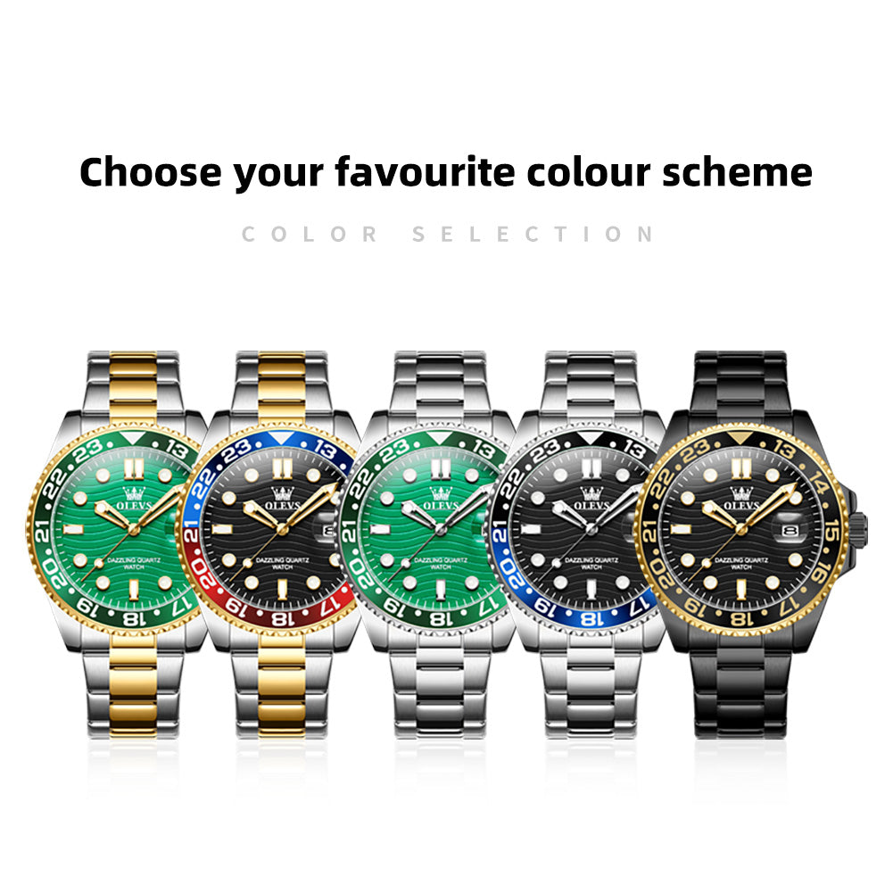 OLEVS Watches for Man 3610 Golden Green - Image 18