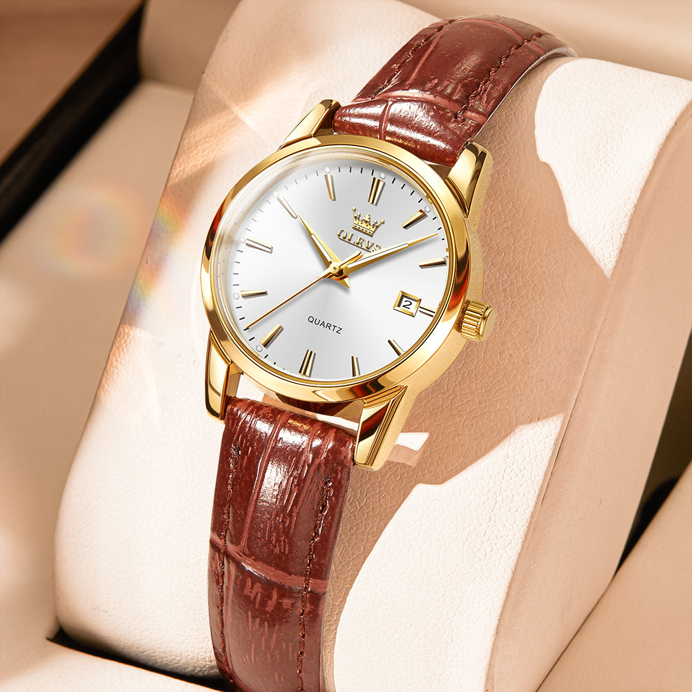 OLEVS Watches for Woman 6898 Golden Black