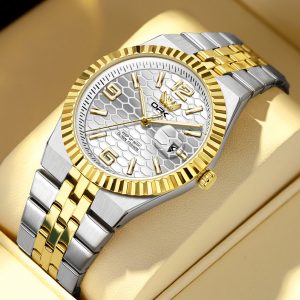 OLEVS Watches for Man 8186 Golden Blue