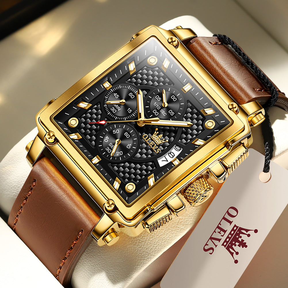OLEVS Watches for Man 9925 Golden Black - Image 6