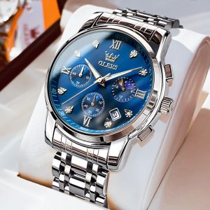 OLEVS Watches for Man 2858 Golden Blue