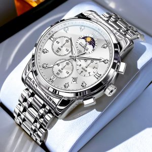 OLEVS Watches for Man 3655 White
