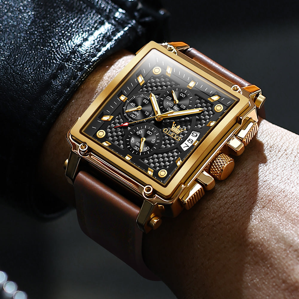 OLEVS Watches for Man 9925 Golden Black - Image 8