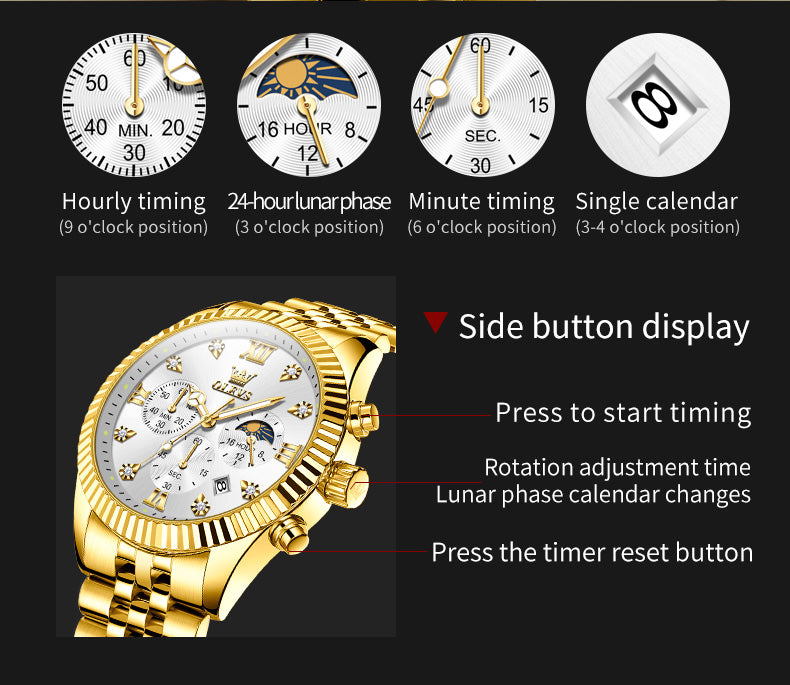 OLEVS Watches for Woman 2932 Golden - Image 7