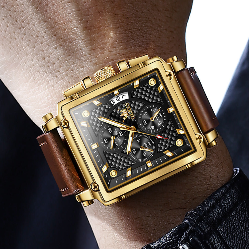 OLEVS Watches for Man 9925 Golden Black - Image 10