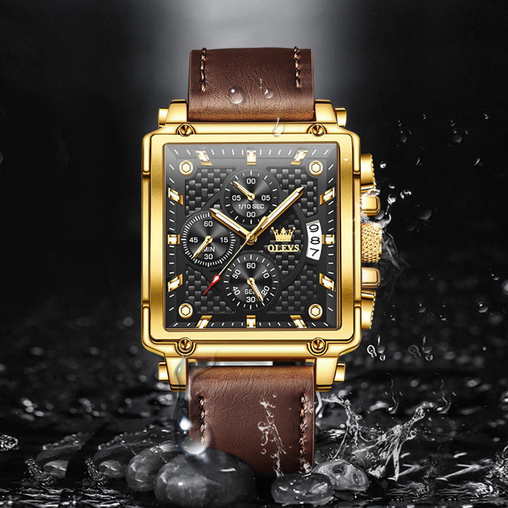 OLEVS Watches for Man 9925 Golden Black - Image 3