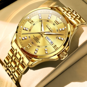 OLEVS Watches for Man 3620 Golden Blue