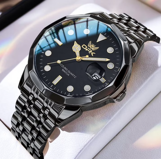 OPK Watches for Men 8170 Golden Blue